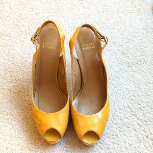 Tan Stuart Weitzman Platform sandals